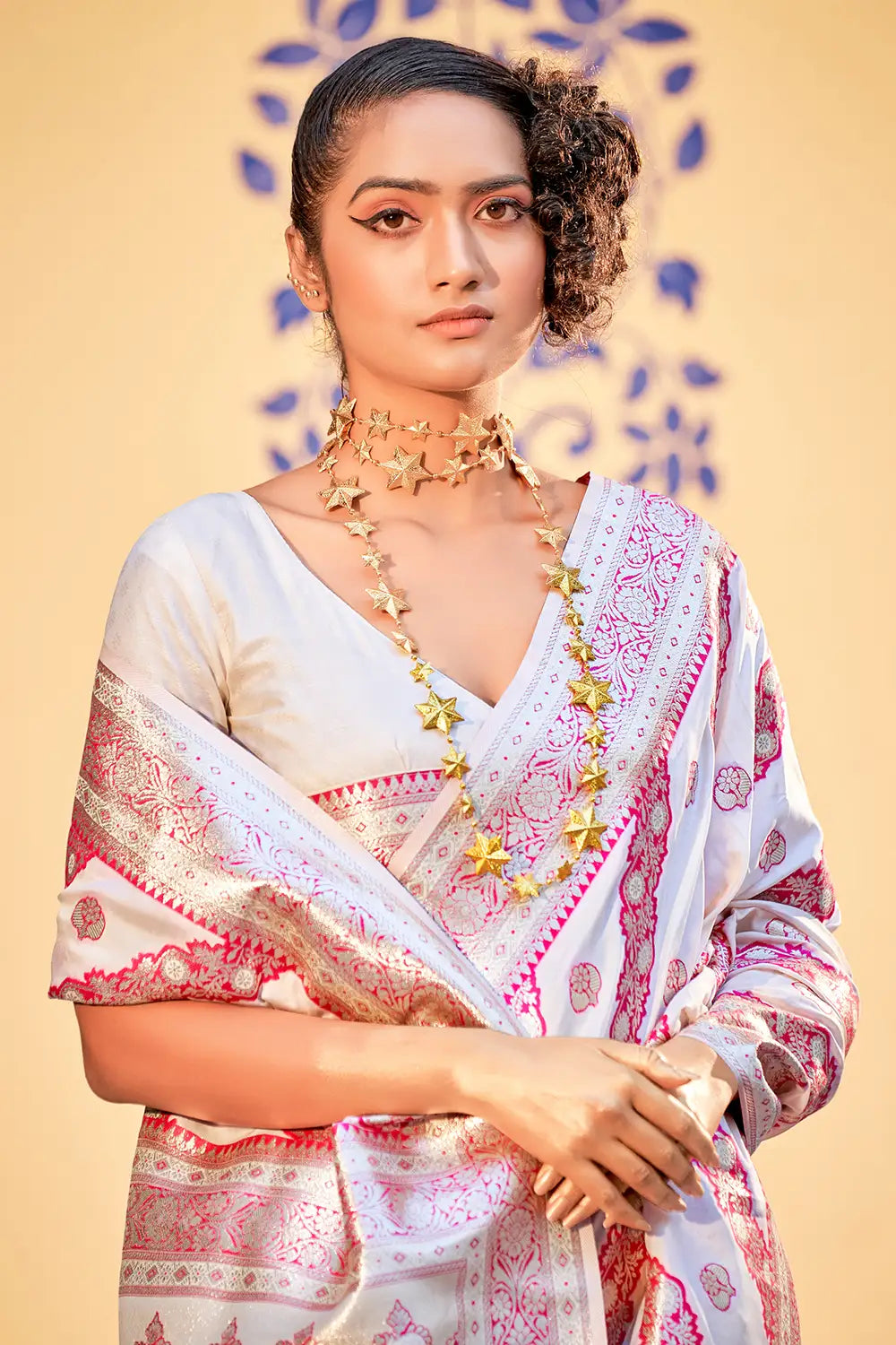 MySilkLove Mandys Pink Woven Zari Banarasi Silk Saree