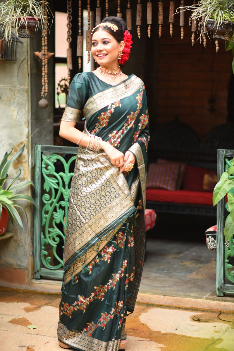 Handwoven Organic Cotton Jacquard Sarees