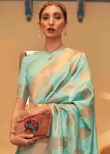 Summer Green Banarasi Silk Handloom Saree