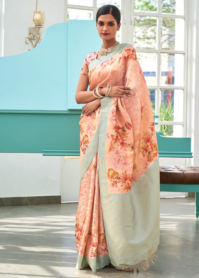 Golden Banarasi Jacquard Saree | Leemboodi