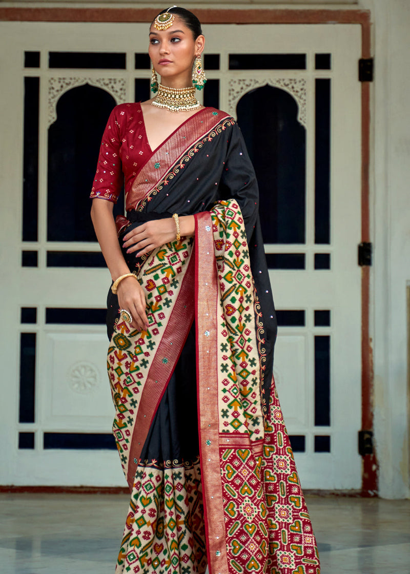 Bengal Looms - Pure Banarasi Silk Saree in Black, Green... | Facebook