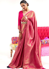 Mandy Pink Kanjivaram Silk Saree