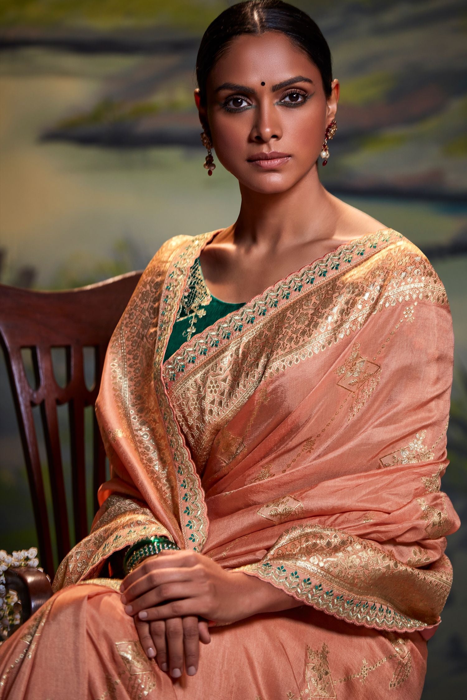 Buy MySilkLove Tonys Pink Banarasi Silk Floral Woven Saree Online