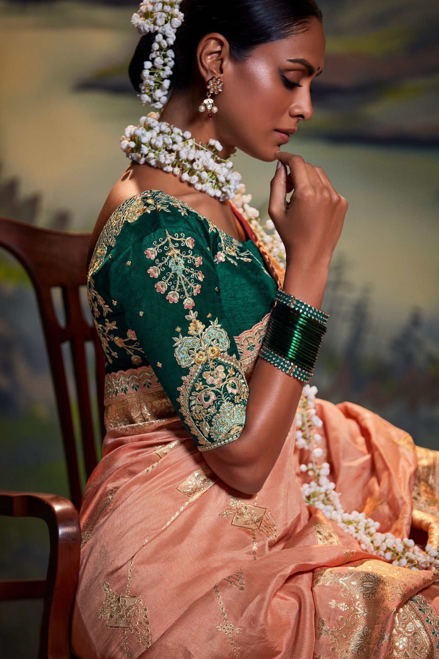 Buy MySilkLove Tonys Pink Banarasi Silk Floral Woven Saree Online